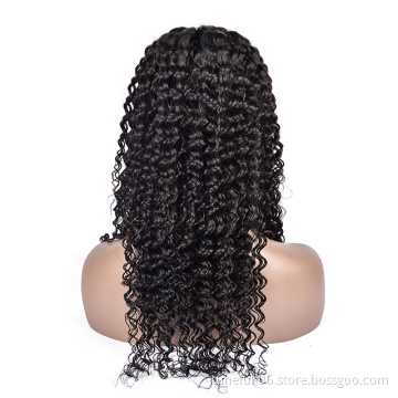 Fast shipping new design 100% Brazilian Kim K Natural 2x6 Long Deep Middle Parting Human Hair Lace Closure Wigs